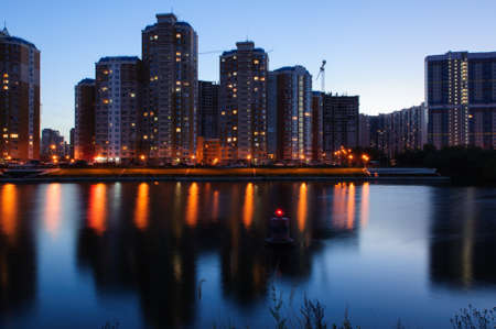 moscow city lightの写真素材