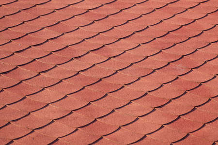 Red roof tile in the sunの写真素材