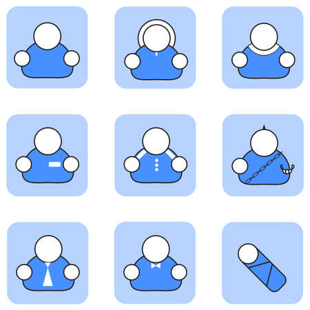 set of social network icons. people network iconsのイラスト素材