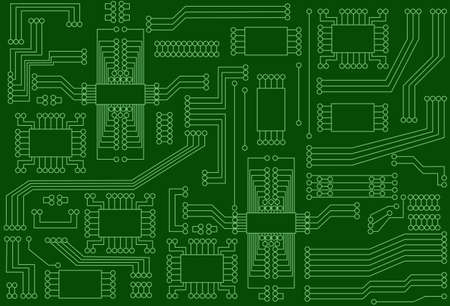 Abstract vector background with high tech circuit boardのイラスト素材