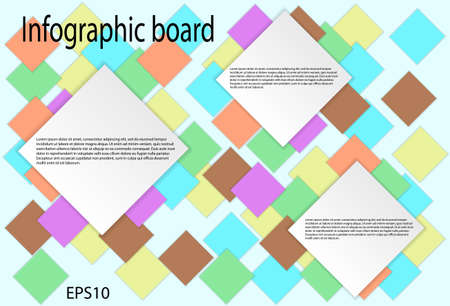 Abstract infographics from colored squaresのイラスト素材