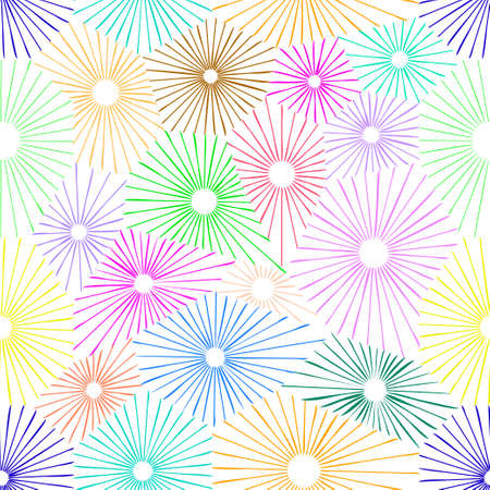 Seamless colorful flower patternのイラスト素材