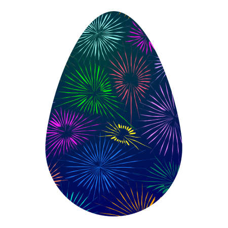 Easter eggs with a pattern of stripes flowersのイラスト素材