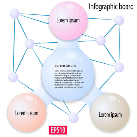 Abstract infographics from colored bubbles.のイラスト素材
