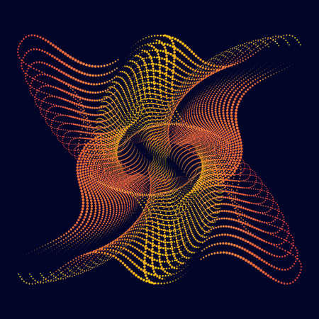 Geometric ornaments with dotted linesのイラスト素材