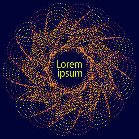 Geometric ornaments with dotted linesのイラスト素材
