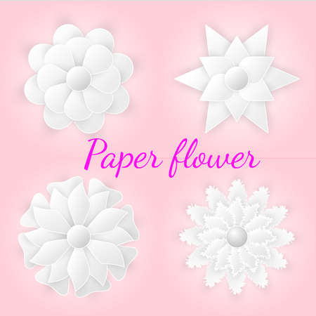 Paper flower. Background. Vector illustrationのイラスト素材