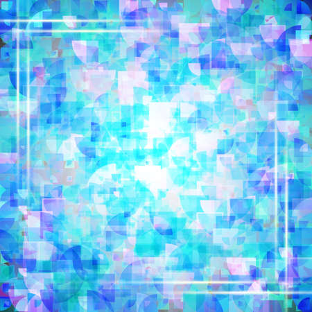 Abstract geometrical multicolored background with light lines bordersのイラスト素材