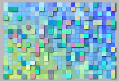 abstract vector background of multicolored square with shadowsのイラスト素材