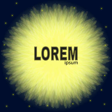 Abstract yellow flowerのイラスト素材