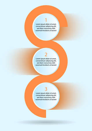 Infographic board from three circles and wide line betwin themのイラスト素材