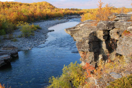 Scenic river in autumn