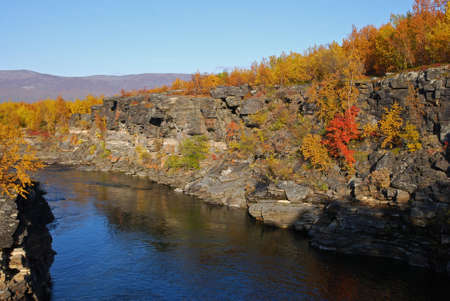 Canyon in Abisko nationalpark の写真素材