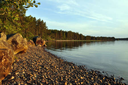 Rocky beach in Swedenの写真素材