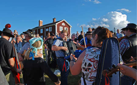 Bingsjo, Sweden,July, 02, 2008: Informal-gathering at legenddary Bingsjo in Sweden.   のeditorial素材