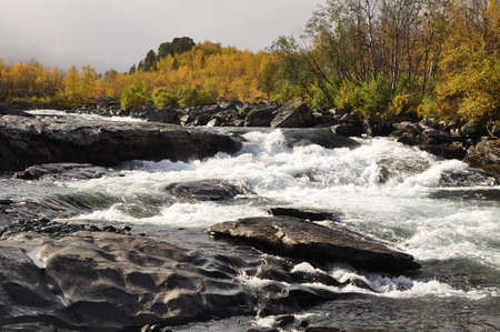 Abisko national-park in autumnの写真素材