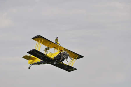 Vasteras, Sweden - May 20: Grumman AG 164 wingwalker, Scandinavian airshow at Vasteras airport, sweden on May 20, 2012のeditorial素材