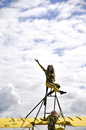 Dala - Jarna, Sweden - 11 August: Scandinavian airshow with Annika Budstram, Lisa Henriksson...