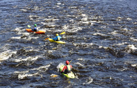 Shutter-speed surfing in a river at springのeditorial素材