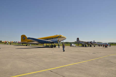 Vasteras, Sweden - 26 May: Scandinavian airshow with DC-3 at Vasteras, Sweden May 26, 2012