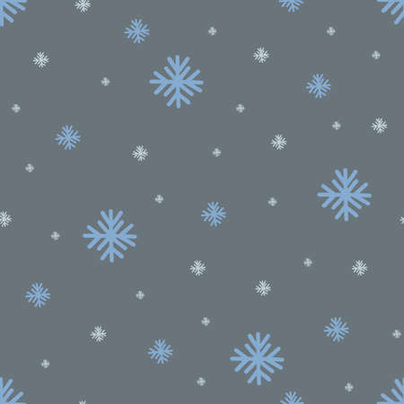 Stars winter sky seamless pattern simple doodle hand drawn minimalist repeat vector illustration, Merry Christmas holiday elements ornament for seasons greetings, invitations, textile, gift paperのイラスト素材