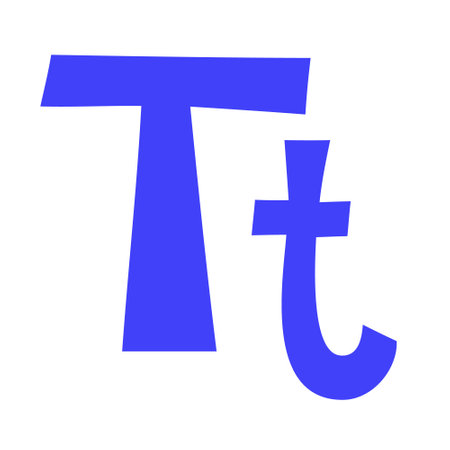 Doodle playful letter T uppercase, lowercase abc colorful cartoon funny style, English alphabet vector illustration, multicolored handwritten font letters, symbols, cute trendy decorative letteringのイラスト素材