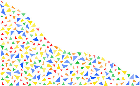 Abstract non-seamless pattern, simple scattered geometry triangle shapes background vector...