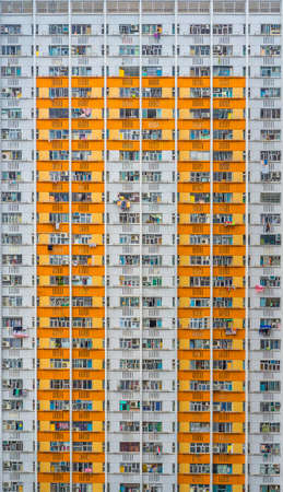 Ping Shek Estate Kam Shek House, Residential Buildings in Hong Kongのeditorial素材