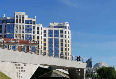 Modern architecture of the city of Moscowの写真素材