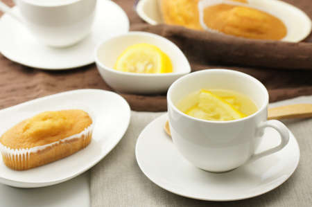 Herb tea that made with Yuzu citrusの写真素材