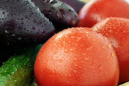 Red Tomato and other vegetablesの写真素材