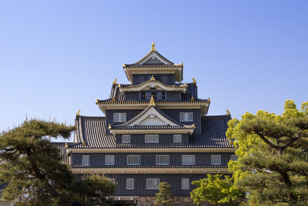 Okayama castle in Japan Okayamaのeditorial素材
