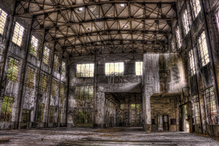 ruins in Ohkunoshima,Japan powerplantのeditorial素材