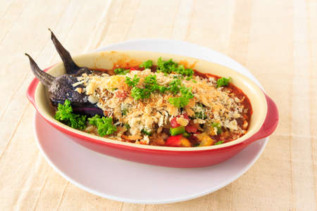 Eggplant Gratin for vegetarianの写真素材
