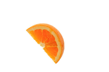 cut orange on the white background