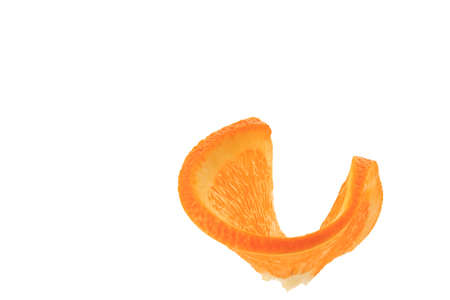 sliced orange on the white backgroundの写真素材