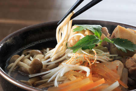 buckwheat noodle with chicken called Kashiwa soba