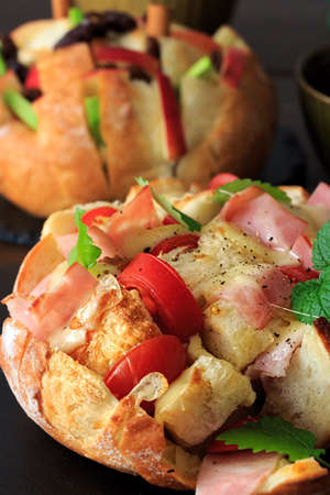 pull apart bread with bacon and cheese