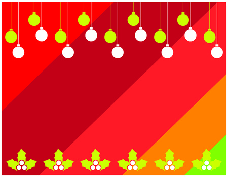 Red color Christmas card illustration.のイラスト素材