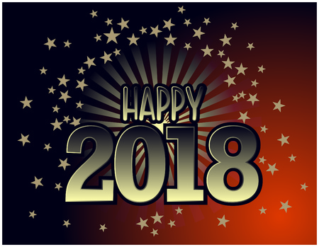 HAPPY NEW YEAR 2018のイラスト素材