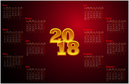 2018 calendar icon.のイラスト素材