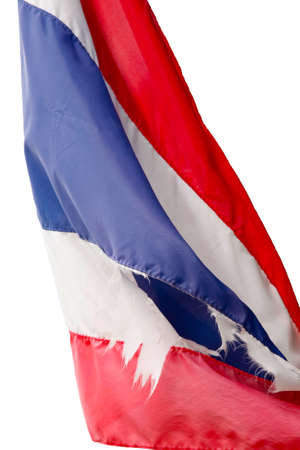 very old  flag of Thailandの写真素材