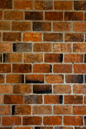 Burnt big brick wall texture 