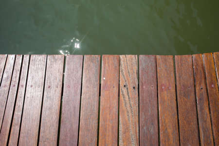 old wooden floor and sea