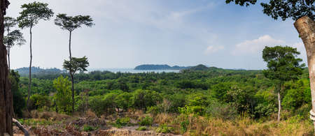 viewpoint koh payam island ranong thailand, buffalo bayの写真素材