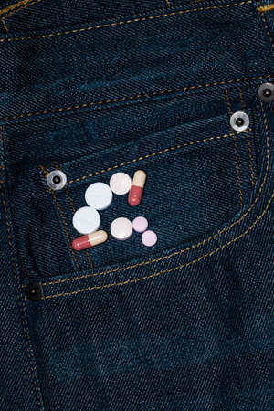 denim jean with Antibiotics.の写真素材