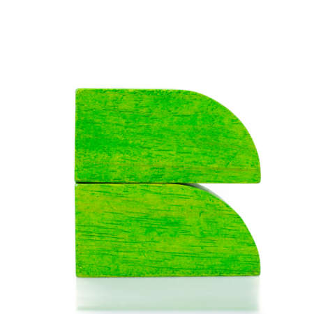 Wooden toy blocks on white background.の写真素材