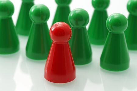 Leadership Concept - red greenの写真素材