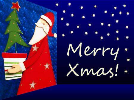 Merry Xmas with Santa Claus - 3Dの写真素材