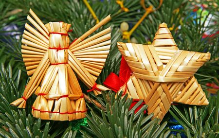 Angel and Star - Merry Christmasの写真素材